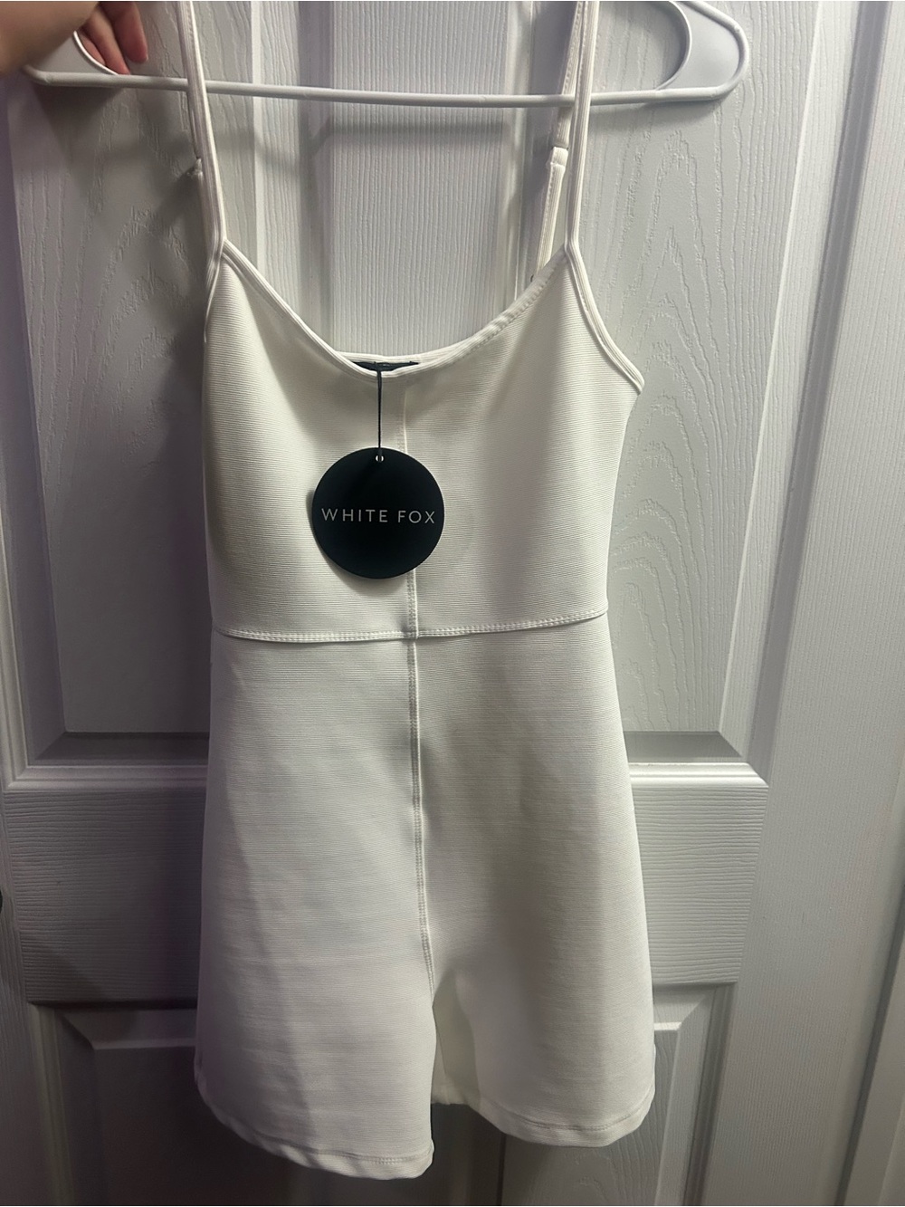 White Fox Boutique Creamy White Spaghetti-Strap Romper
